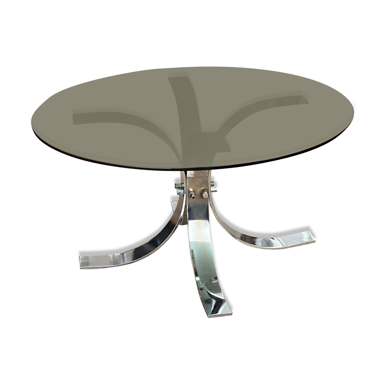 Osvaldo BORSANI coffee table for TECNO. 1970. Steel and glass.