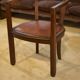 Fauteuil en chêne et skaï 1940’s