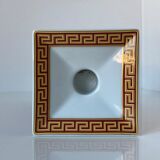 Meandre Versace candle holder for Rosenthal in glazed and gilded porcelain