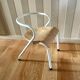 HITIER vintage wood & white children's school chair