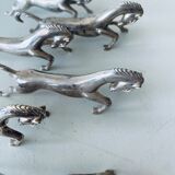 6 knife holders art deco horses