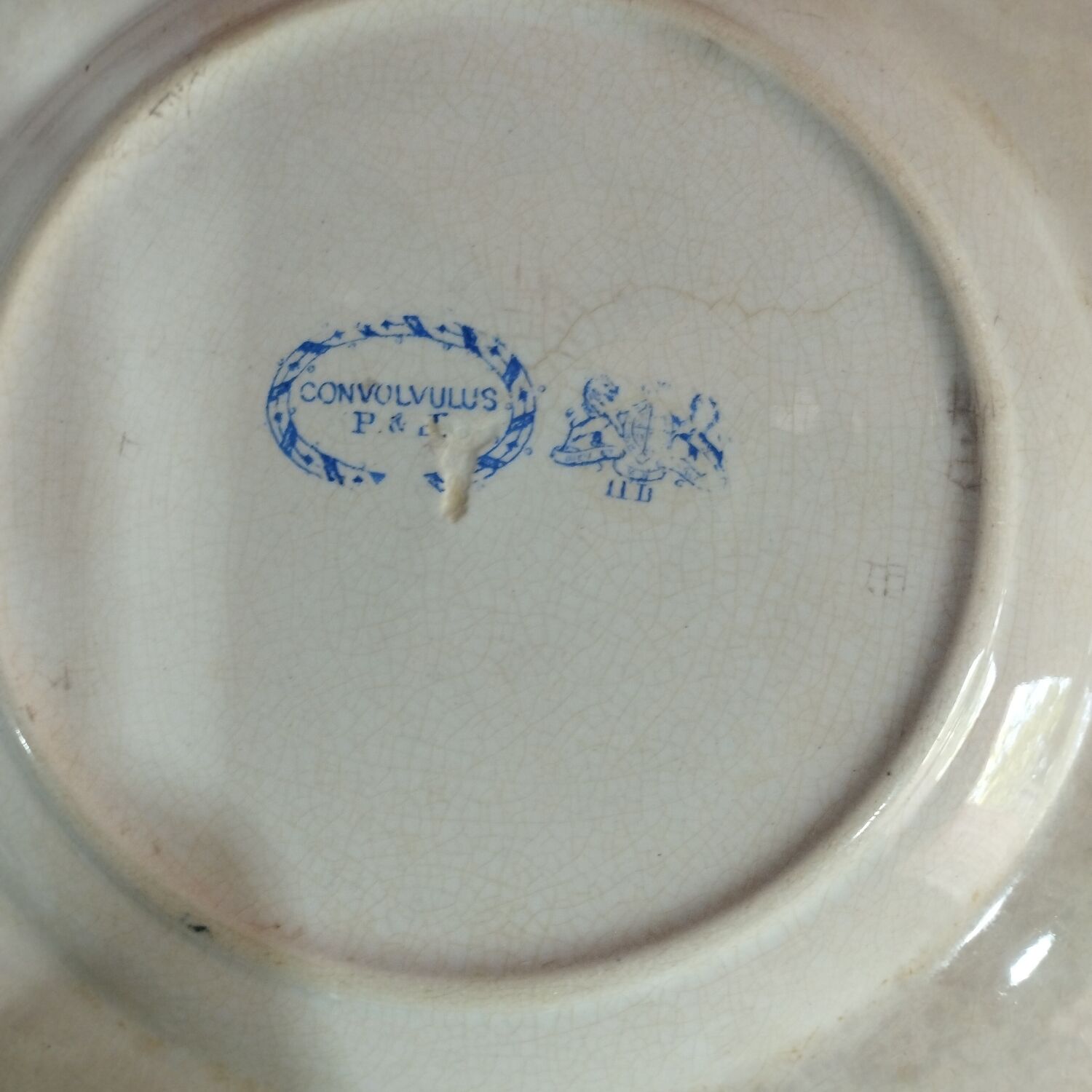 Set of three HB English porcelain plates