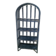 Blue rattan shelf