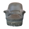 Grey velvet toad chair