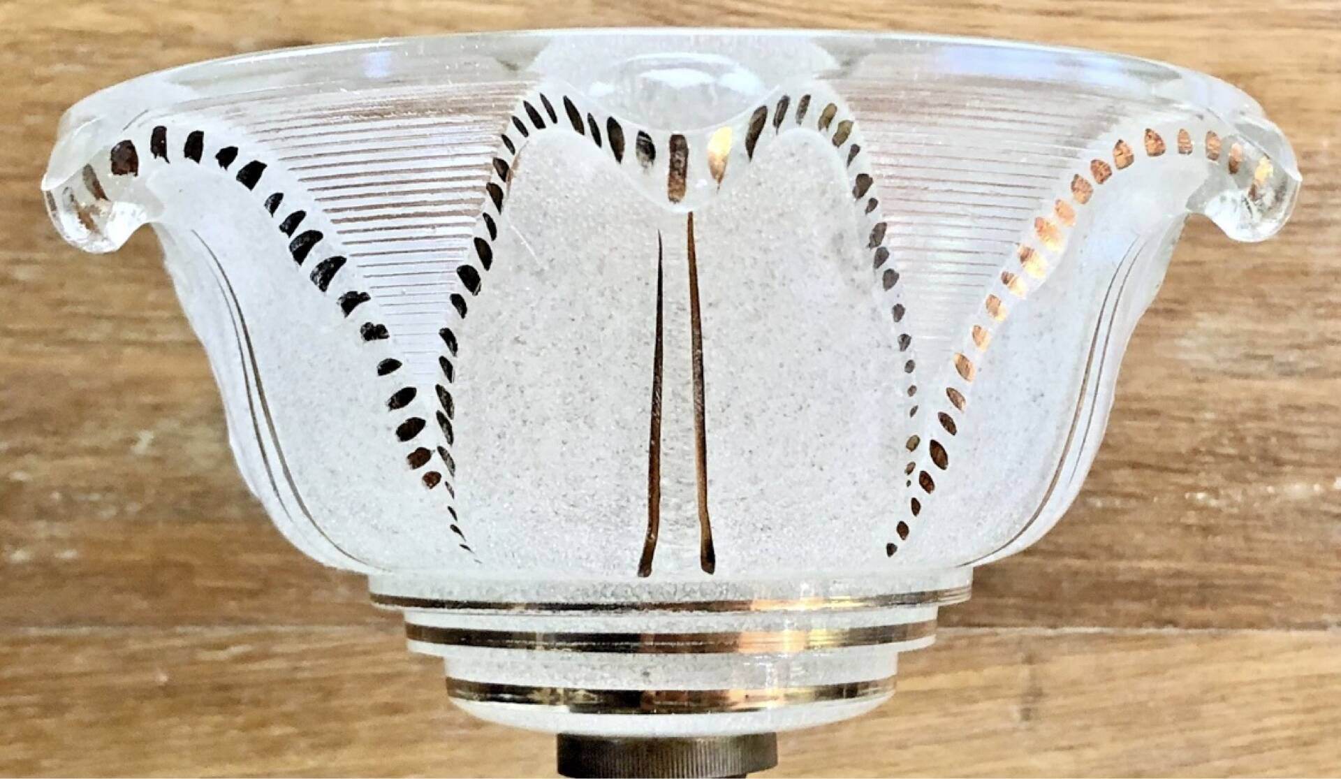 Old small Art Deco lamp 1930 golden basin Ezan one