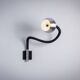 Martine Le Forestier ‘‘Serpent’’ wall lamp for Raak Amsterdam 1968