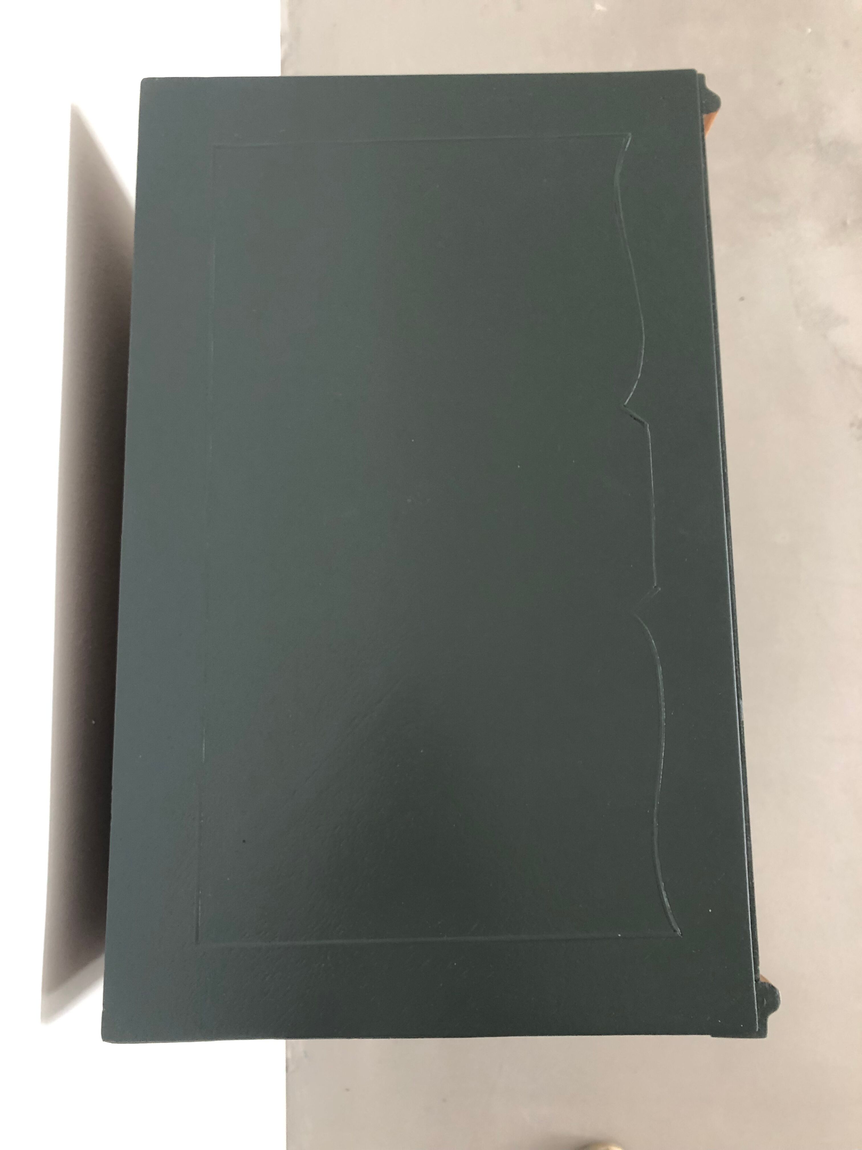 Bedside art deco obsidian green