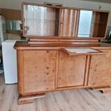 Buffet vaisselier Jindřich Halabala bois massif  noyer années  30-40