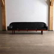 Canapé Arne Halvorsen '2010' en cuir noir, Norvège, années 1960.