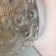 Round ceiling lamp in vintage bubbled glass 60s-70s
