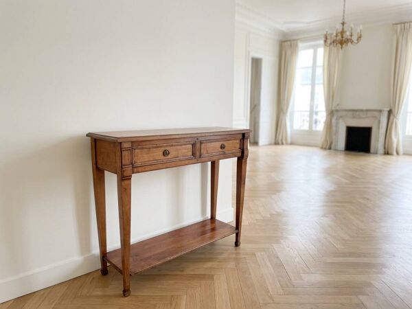 Ensemble console Louis Philippe en bois massif