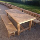Table et bancs de ferme