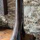 Vase céramique émaillé noir forme libre