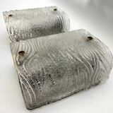 Toni Zuccheri, Mid-Century pair of corteccia Murano glass sconces for Venini. Italy 1960s