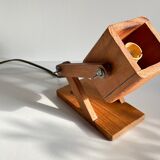 Articulated wooden lamp 70s/80s
