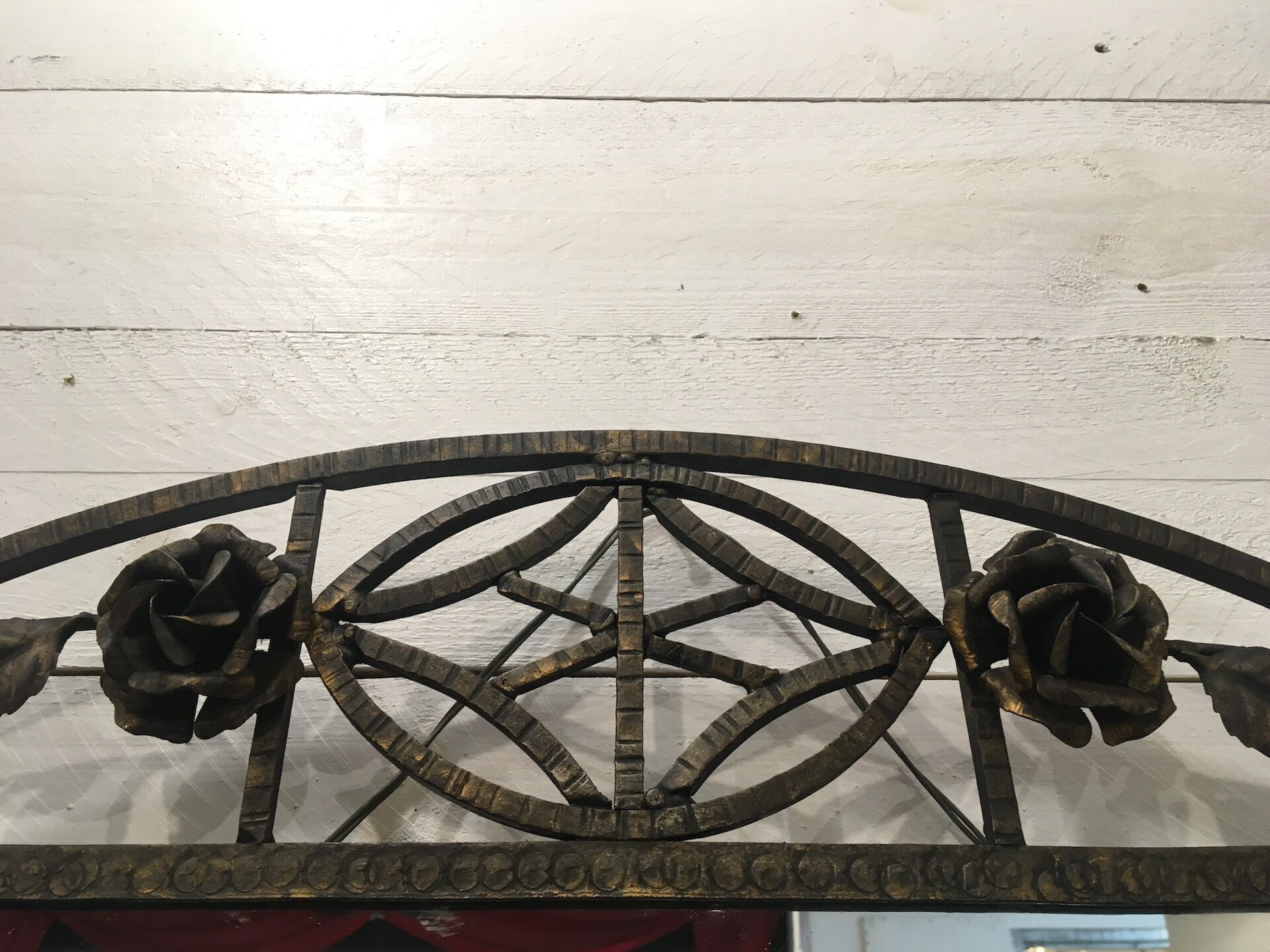 Art Deco mirror in wrought-patina wrought iron, France 1930
