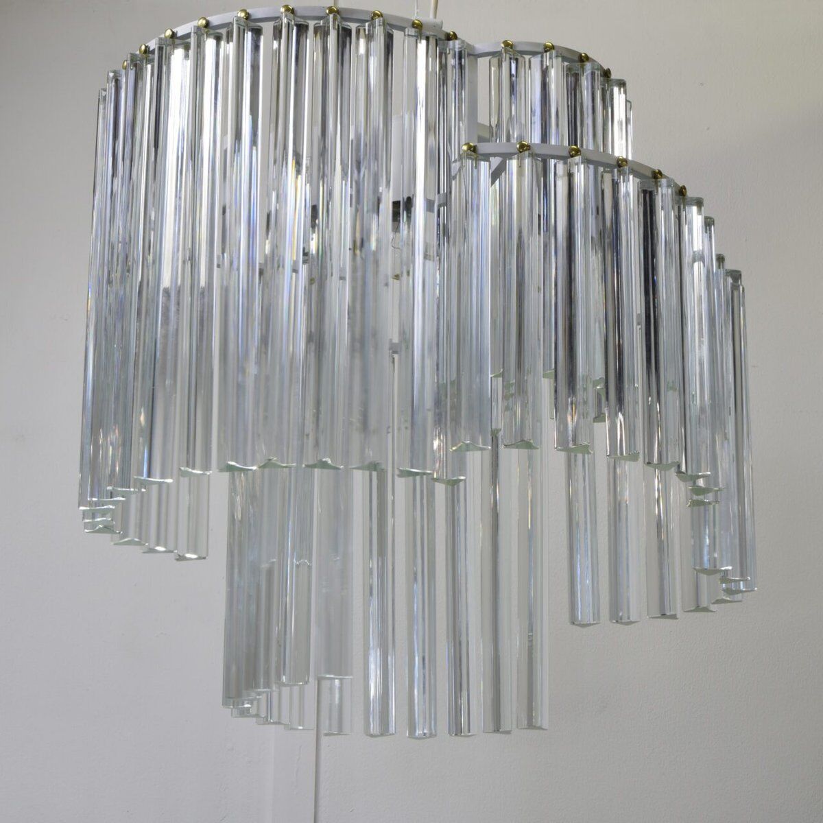Trilobo pendant lamp in Murano glass by Venini, 1960s.
