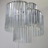 Trilobo pendant lamp in Murano glass by Venini, 1960s.