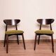 Ensemble de 2 chaises de salle à manger jaune noisetier