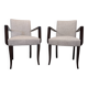 Paire de fauteuils bridges Art déco, France vers 1920