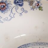 Sarreguemines earthenware salad bowl U and G, Japanese motif