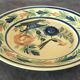 Assiette ancienne en faïence hb henriot quimper décor de panier floral et oiseau