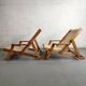 Pair of armchairs sun loungers Kon-Tiki Ikea 1970 Gillis Lundgren