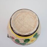 Vallauris Massier vase with flower motifs, signed under the base