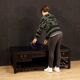 Chinese coffee table black lacquered wood