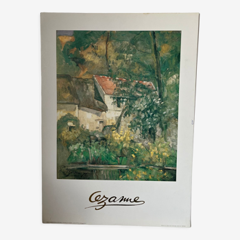 Affiche de musée reproduction de la peinture classique La Maison du père Lacroix à Auvers de Cézanne