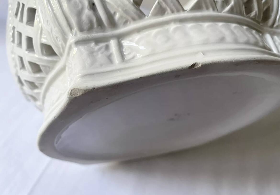 Openwork planter in Italian earthenware