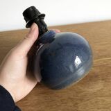 Lampe en grès bleu vintage