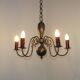 Five-light Flemish chandelier in silver-plated metal 5181