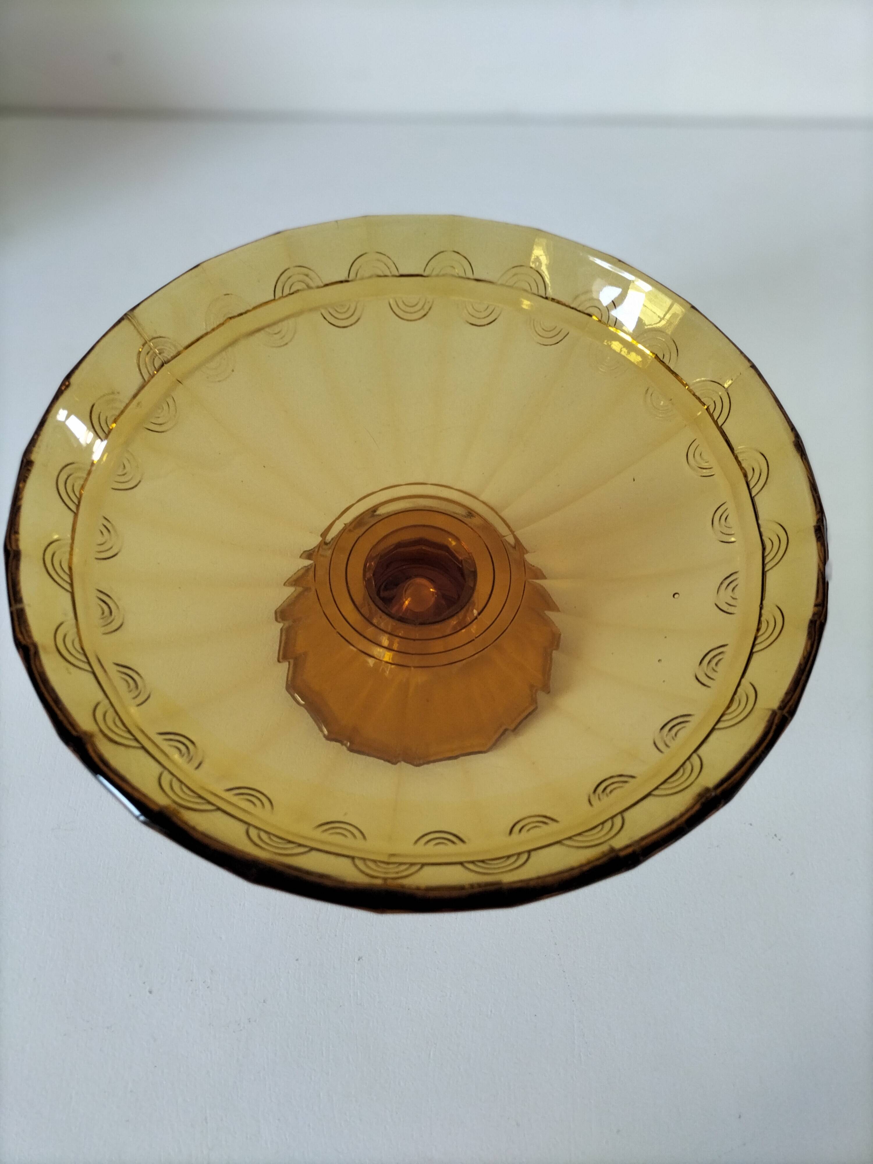 Glass pedestal dish