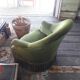 Fauteuil crapaud velours vert