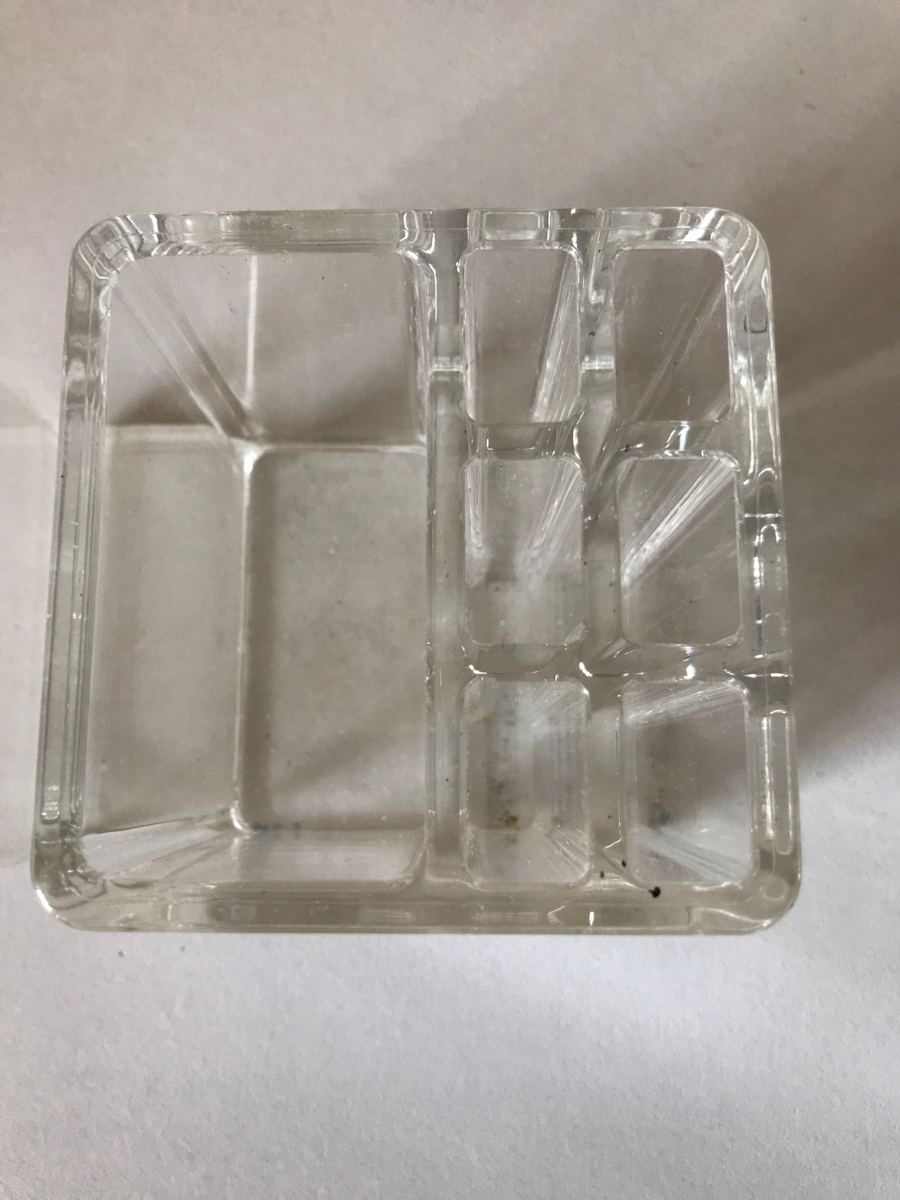 Vintage plexiglass pencil jar design 70 years