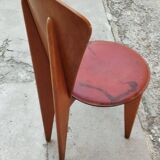 Beautiful Callegari design chair from the 70s, vintage wood