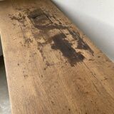 Solid oak work table console 220cm