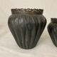 Planter cache pot napoleon III copper draped pleated brassware art 19 th