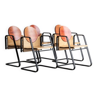 Set of 5 G-Pino Pinocchio dining chairs by Martin Stoll, Germany, 1980s
