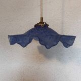 Vintage draped opaline glass pendant.