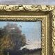 Petit tableau  – Paysage bucolique – Encadrement doré