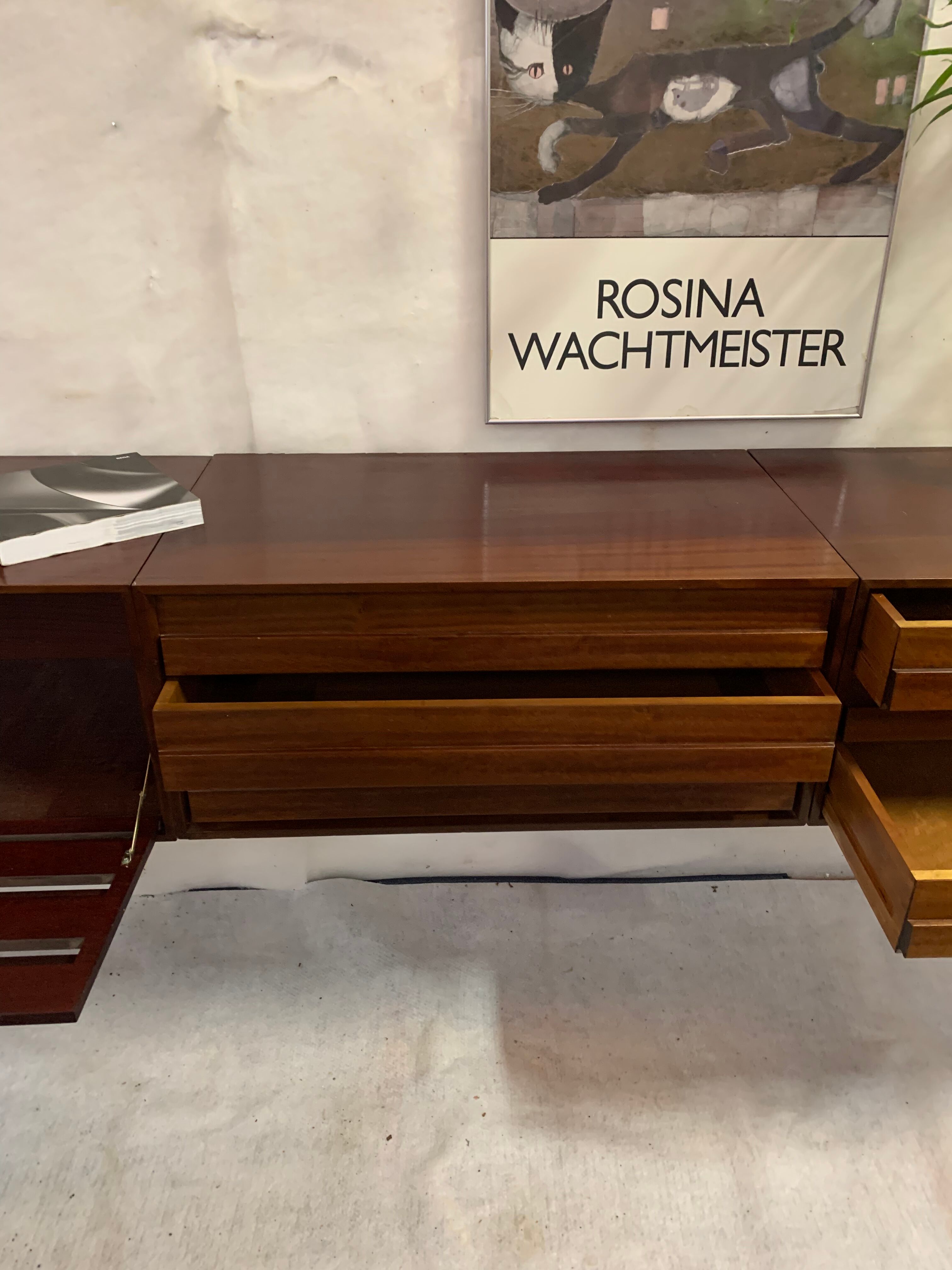 Wall sideboard palissander 1965