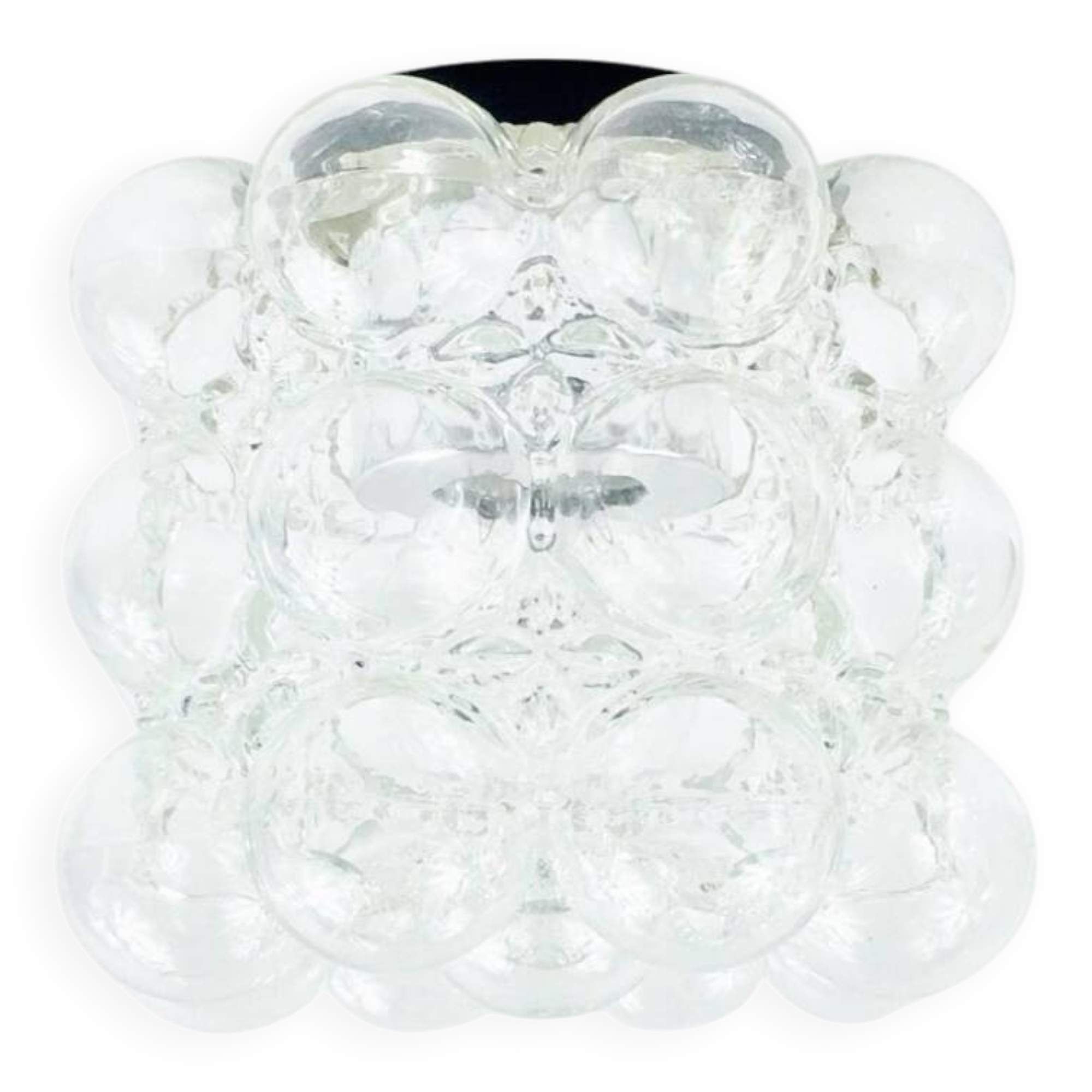 Mid-Century Space Age Bubble Glass Ceiling Lamp by H. Tynell, Germany, 60s