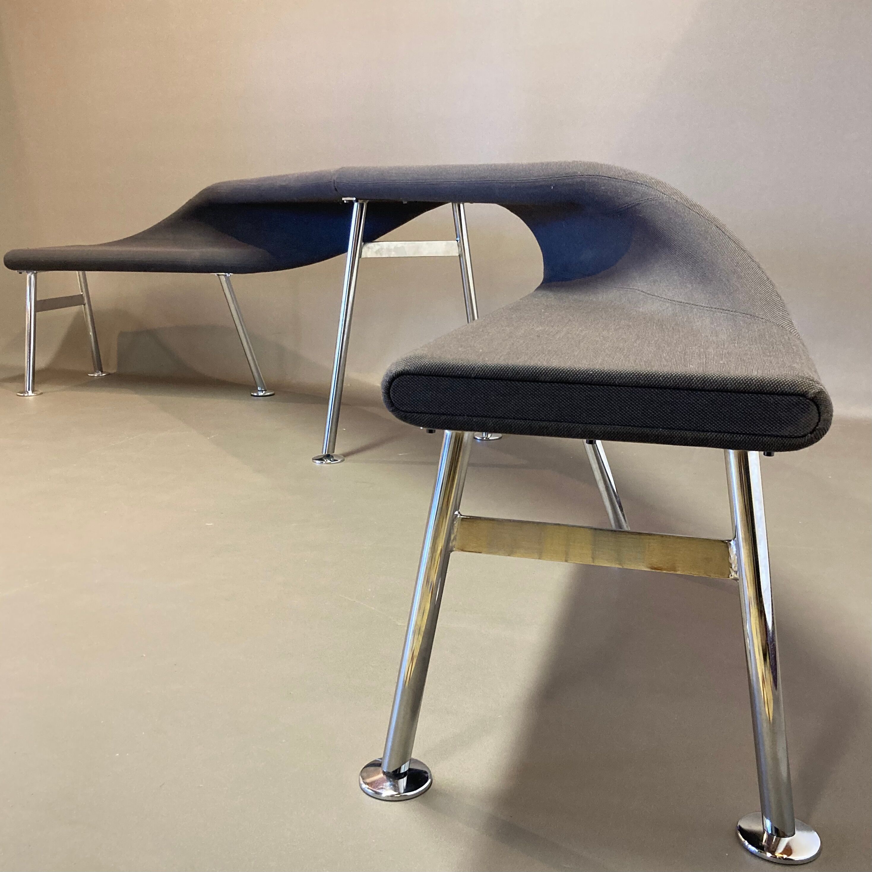 Large bench size 340 cm Scandinavian design.