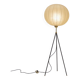 Lampadaire tripode cocon en fibre de verre et laiton, années 1960