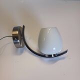 Vintage wall lamp - Chrome and opaline - 1970