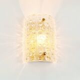 Mid-Century Scandinavian Glass & Brass Wall Lamp - C. Fagerlund, Orrefors