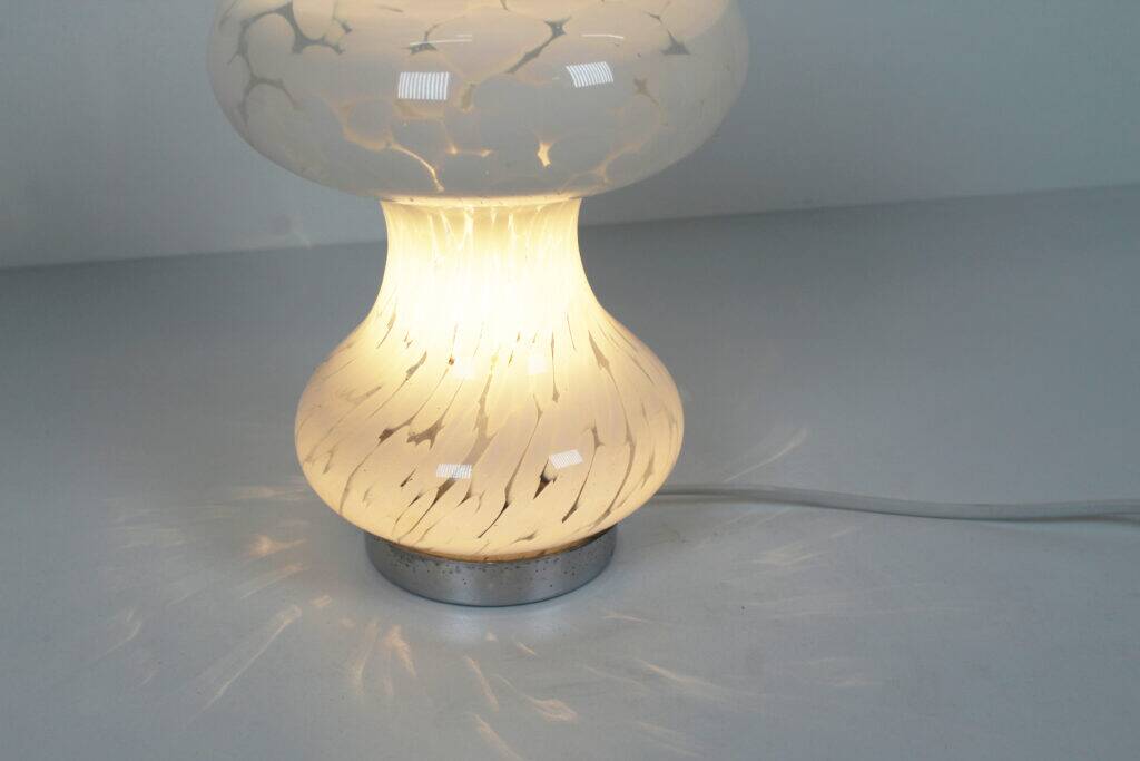 Vintage 'Mushroom' Murano glass table lamp by Mazzega