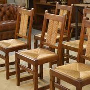 Set of 6 brutalist chairs from the 1950s.